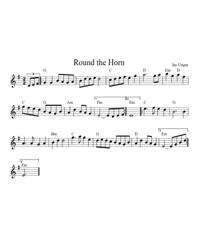 Round the Horn (Version 6) sheet music preview