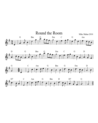 Round the Room (Version 2) sheet music preview