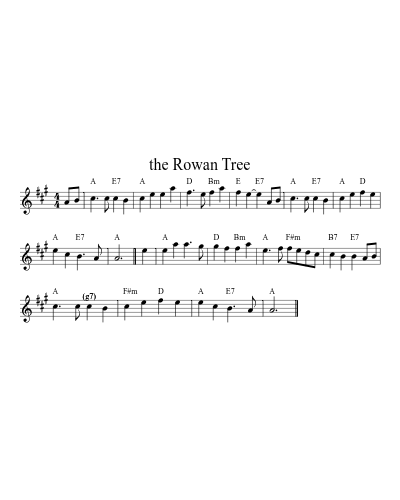 the Rowan Tree (Version 4) sheet music preview