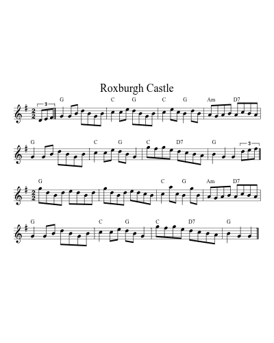 Roxburgh Castle (Version 3) sheet music preview