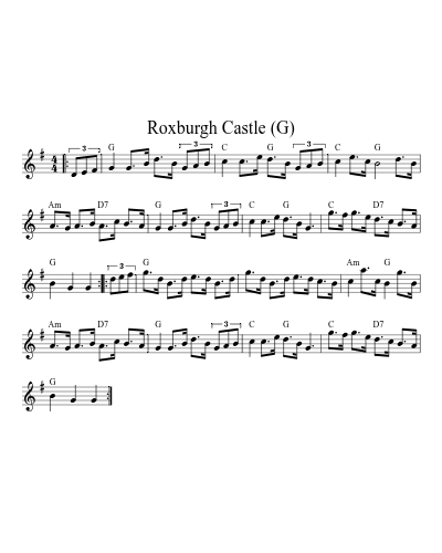 Roxburgh Castle (G) (Version 4) sheet music preview