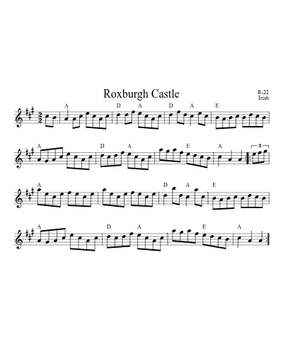 Roxburgh Castle (Version 5) sheet music preview