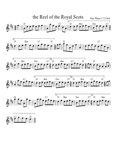 the Reel of the Royal Scots (Version 2) sheet music preview