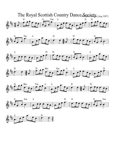 The Royal Scottish Country Dance Society sheet music preview