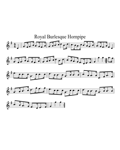 Royal Burlesque Hornpipe (Version 2) preview