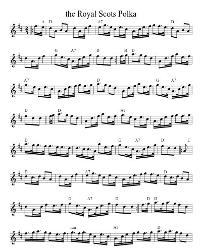 the Royal Scots Polka sheet music preview