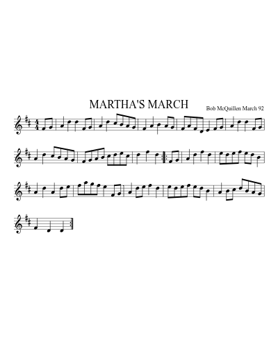 MARTHA'S MARCH