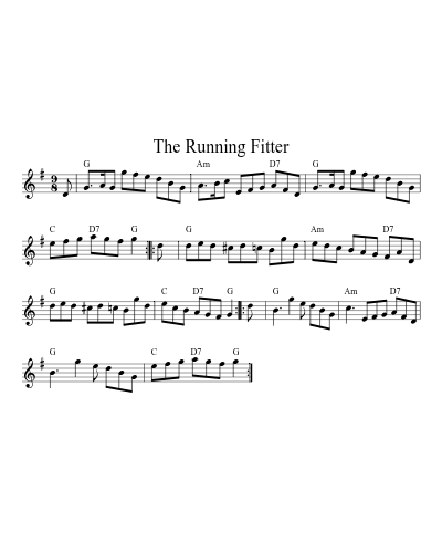 The Running Fitter (Version 3) sheet music preview