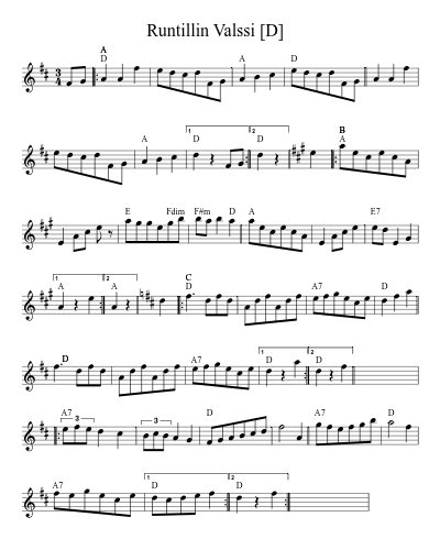 Runtillin Valssi   [D] (Version 2)