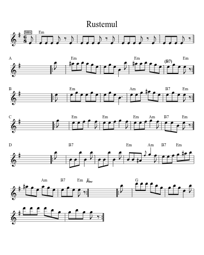 Ana Lugojana (Rustemul Analugojana) sheet music preview