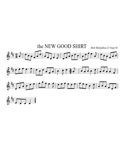 the NEW GOOD SHIRT sheet music preview