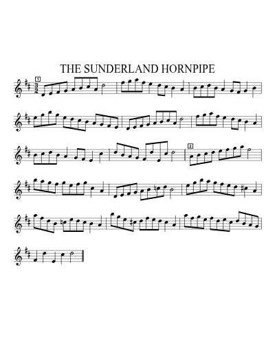 THE SUNDERLAND HORNPIPE sheet music preview