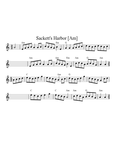 Sackett's Harbor  [Am] (Version 4)