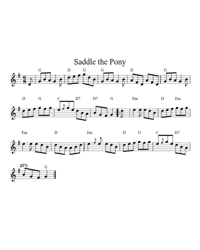 Saddle the Pony (Version 15)