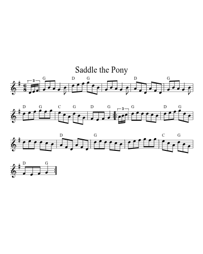 Saddle the Pony (Version 19) sheet music preview