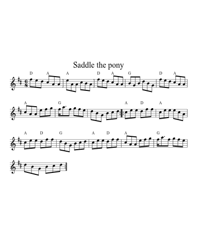 Saddle the Pony (Version 20) sheet music preview