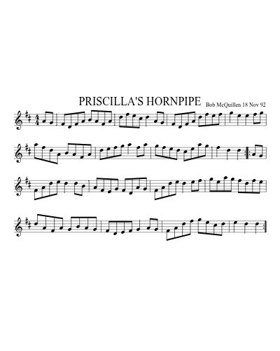 PRISCILLA'S HORNPIPE