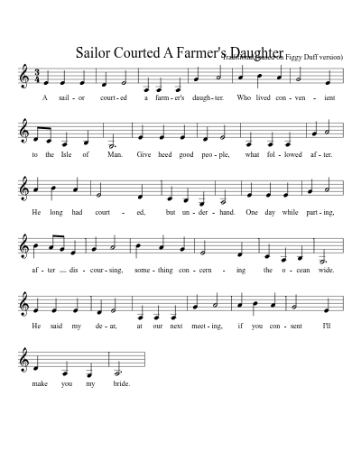 Sailor Courted A Farmer's Daughter