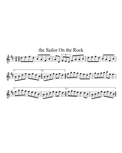 the Sailor On the Rock sheet music preview