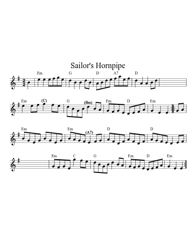 Sailor's Hornpipe (Version 4)