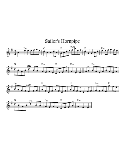 Sailor's Hornpipe (Version 5)