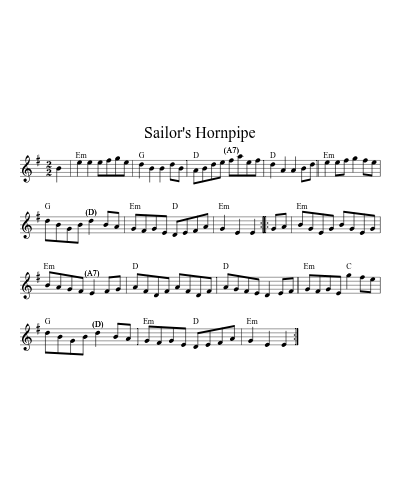 Sailor's Hornpipe (Version 7)