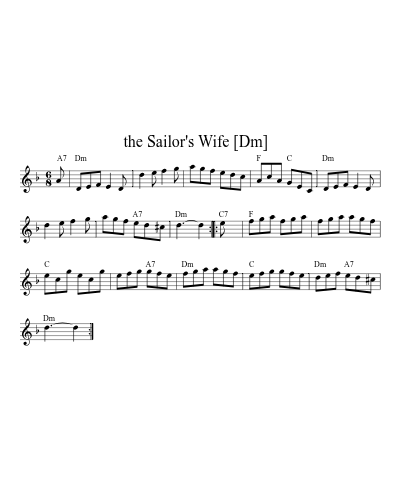 the Sailor's Wife   [Em] (Version 8) sheet music preview