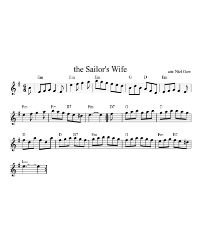 The Sailor's Wife (Version 9) sheet music preview