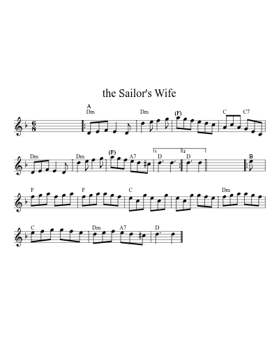 The Sailor's Wife (Version 11) sheet music preview