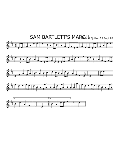 SAM BARTLETT'S MARCH