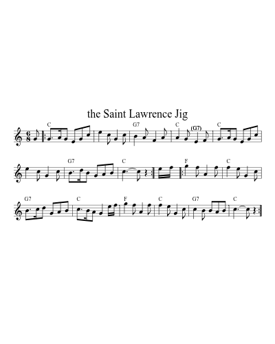 the Saint Lawrence Jig (Version 2) sheet music preview