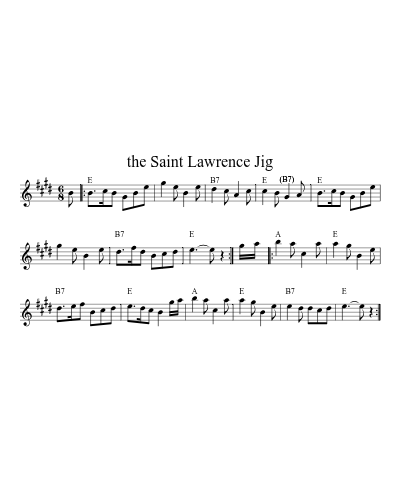 the Saint Lawrence Jig (Saint Lawrence Jig) (#55131) sheet music preview