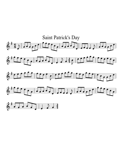 Saint Patrick's day (Version 6) sheet music preview