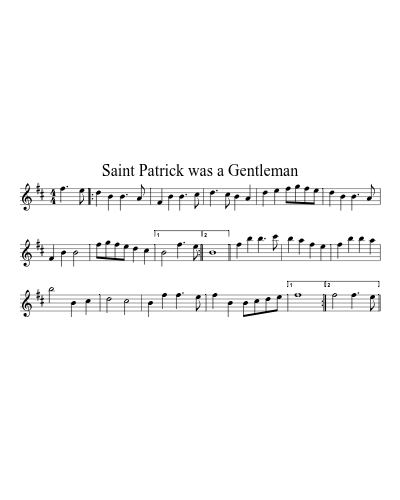 Saint Patrick was a Gentleman (Version 2)