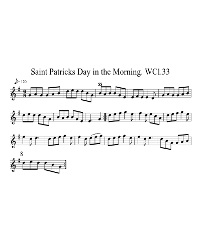 Saint Patricks Day in the Morning. WCl.33 (Version 2)