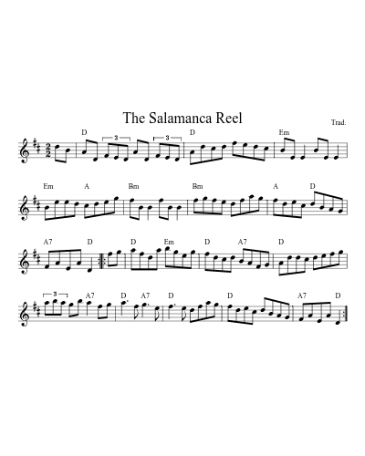 The Salamanca Reel (Version 4) sheet music preview
