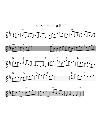 The Salamanca Reel (Version 10) sheet music preview