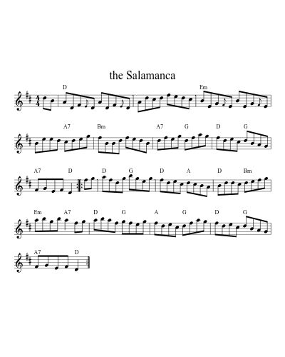 The Salamanca (Version 3) sheet music preview