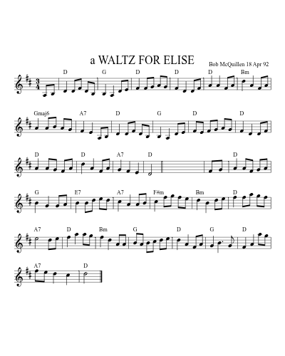 a WALTZ FOR ELISE
