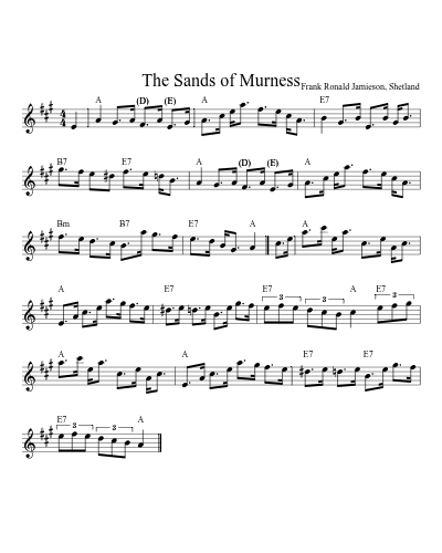the Sands of Murness (Version 3) sheet music preview