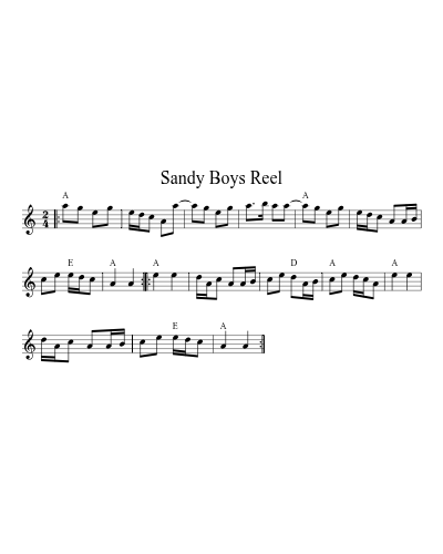 Sandy Boys Reel (Version 5)