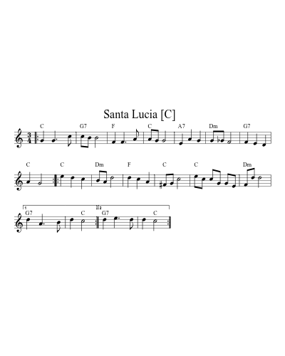 Santa Lucia   [C] (Version 6)