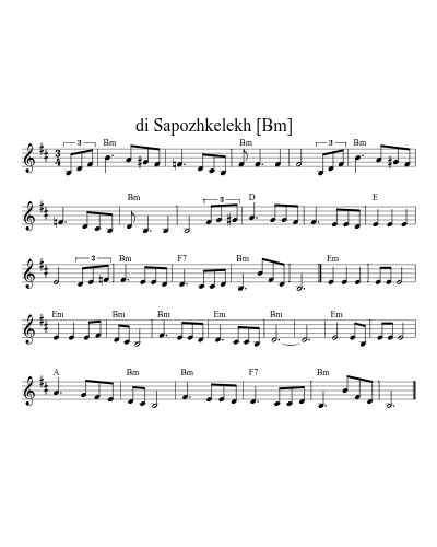 di Sapozhkelekh   [Bm]