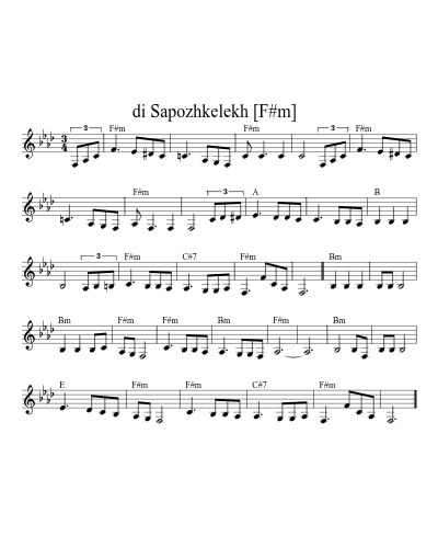 di Sapozhkelekh   [F#m] (Version 3)