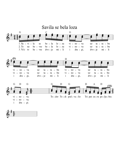 Savila Se Bela Loza (Version 11)
