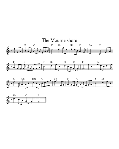 The Mourne shore sheet music preview