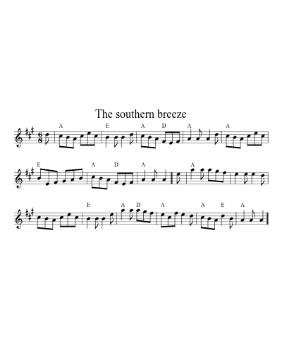The southern breeze sheet music preview