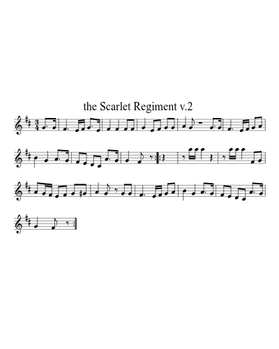 The Scarlet Regiment  v.2 (Version 2) sheet music preview