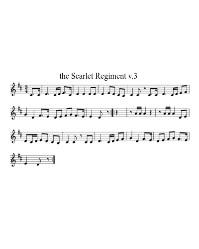 The Scarlet Regiment  v.3 (Version 2) sheet music preview