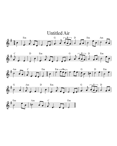 Untitled Air sheet music preview